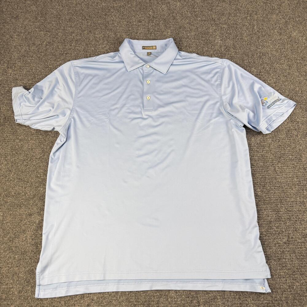 Peter Millar Polo Shirt Mens XL Blue Summer Comfort Golf Nationwide Childrens